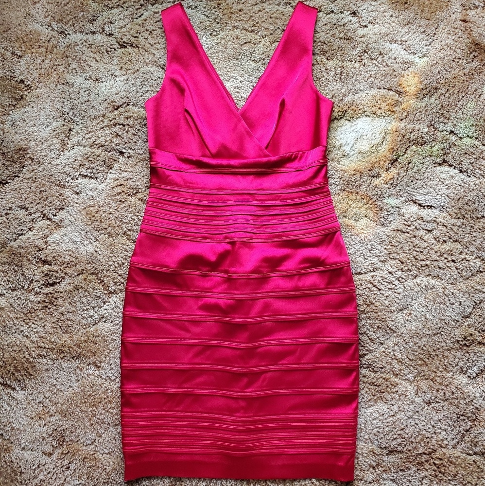 Sexy Cherry Red Calvin Klein Dress
